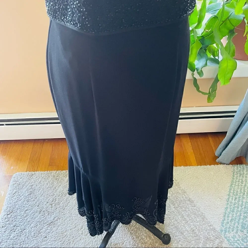 VTG | 2 piece black beaded evening wear 4-6 - Picture 3 of 12